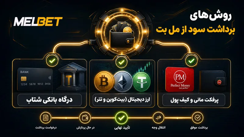 راه های برداشت سود از سایت شرط بندی مل بت
